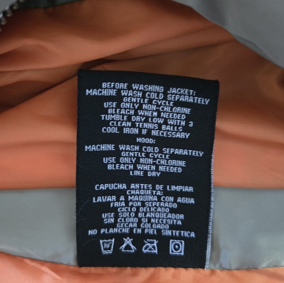 Orolay Womens Front Zip Long Sleeve Down Quilted Hooded Jacket Green Size Small - Picture 14 of 14